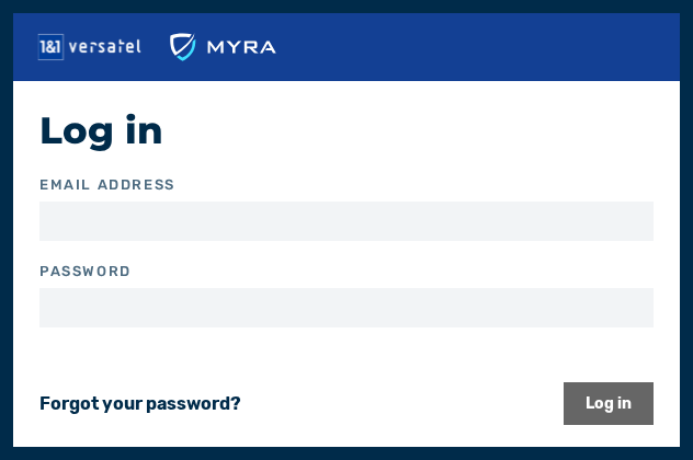 Log in dialog